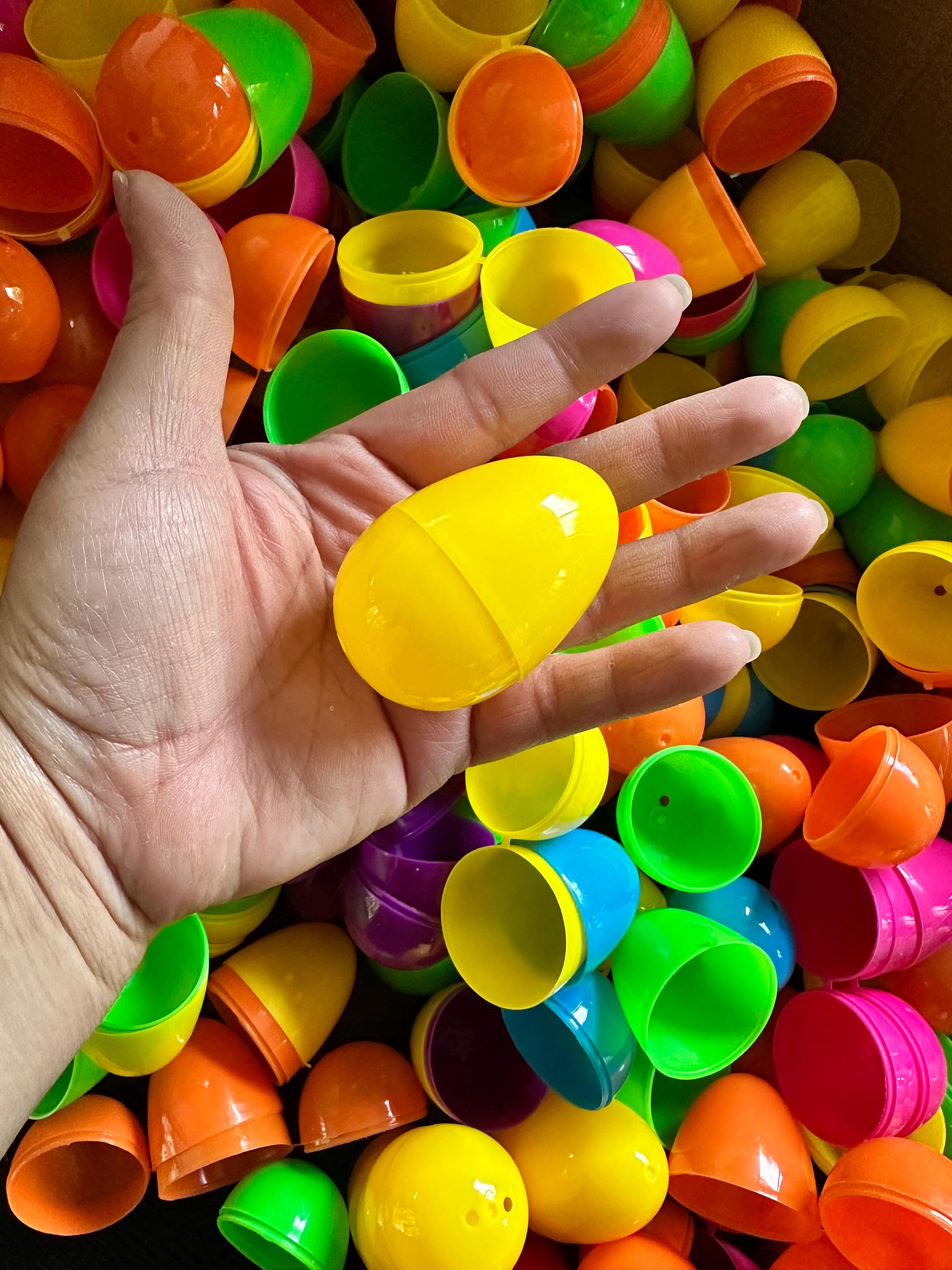500 Plastic Easter Eggs 2.3" Fillable Bulk Colorful Egg Hunt Party. Ship Fast!