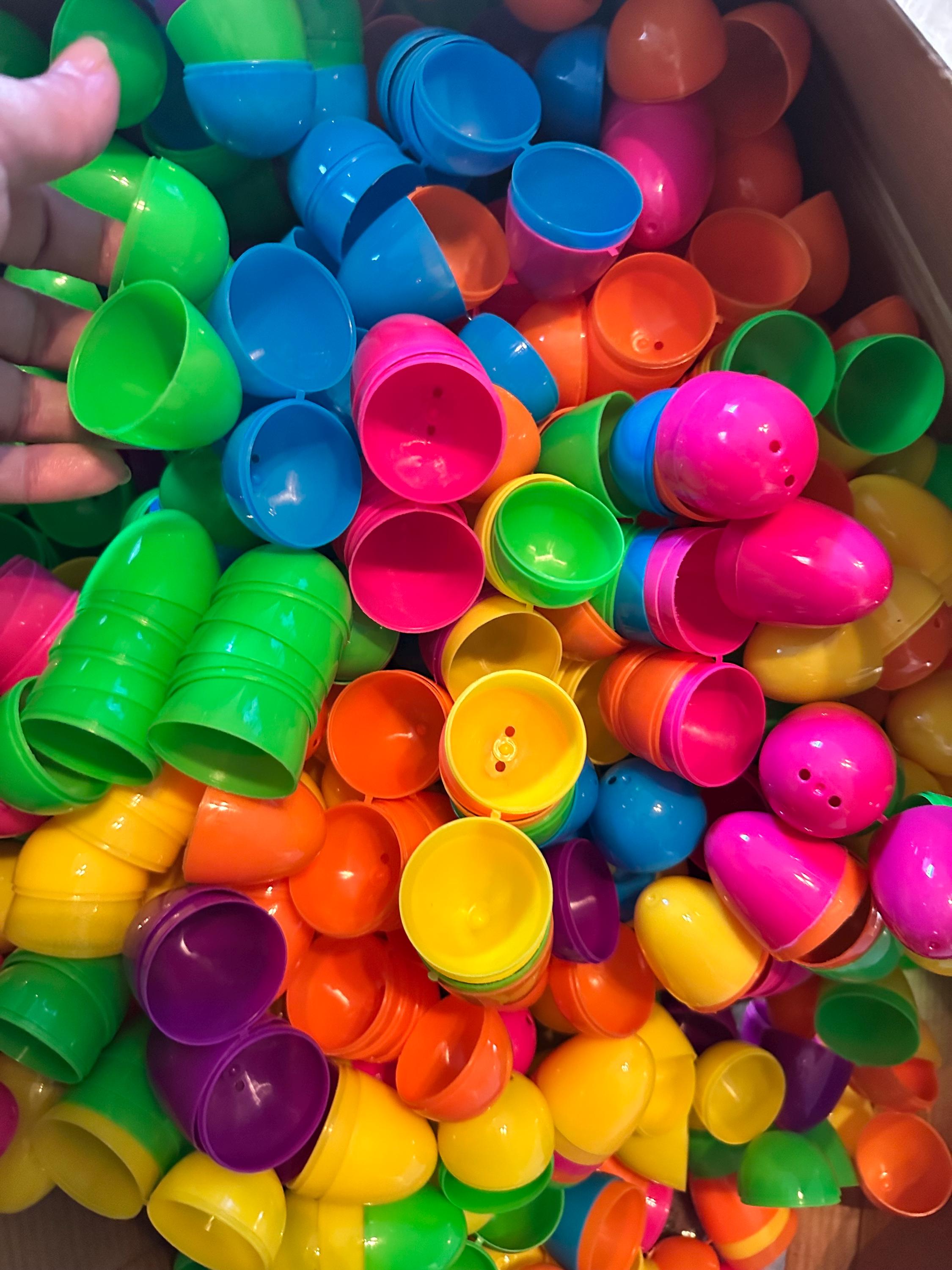 500 Plastic Easter Eggs 2.3" Fillable Bulk Colorful Egg Hunt Party. Ship Fast!
